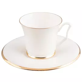 Кофейный сервиз "Юлия" с рисунком "Золотая лента" на 6 персон, 14 предметов