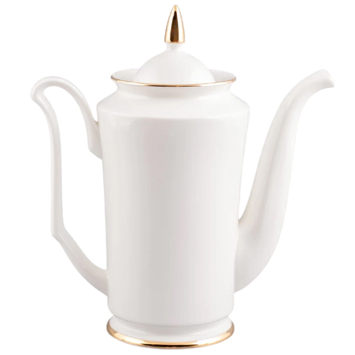 Кофейный сервиз "Юлия" с рисунком "Золотая лента" на 6 персон, 14 предметов