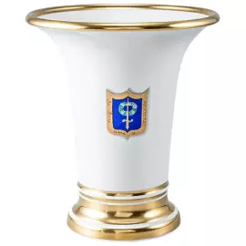 Фарфоровая ваза "Ампирная" с рисунком "Коттеджный"