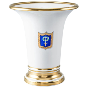 Фарфоровая ваза "Ампирная" с рисунком "Коттеджный"