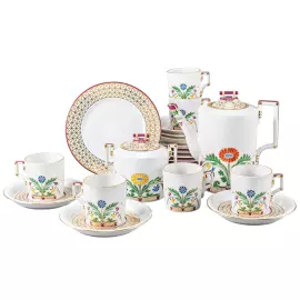 Кофейный сервиз "Гербовый" с рисунком "Замоскворечье" на 6 персон, 20 предметов