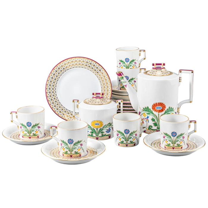 Кофейный сервиз "Гербовый" с рисунком "Замоскворечье" на 6 персон, 20 предметов