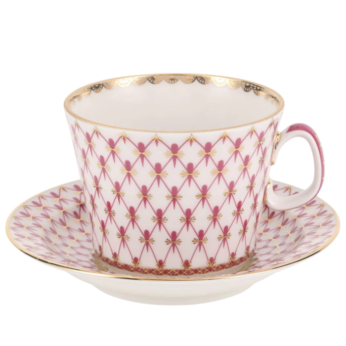 Чайный сервиз "Молодежный" с рисунком "Сетка-блюз" на 6 персон, 20 предметов