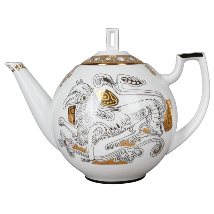 Чайный сервиз "Анданте" с рисунком "Русский модерн" на 6 персон, 14 предметов