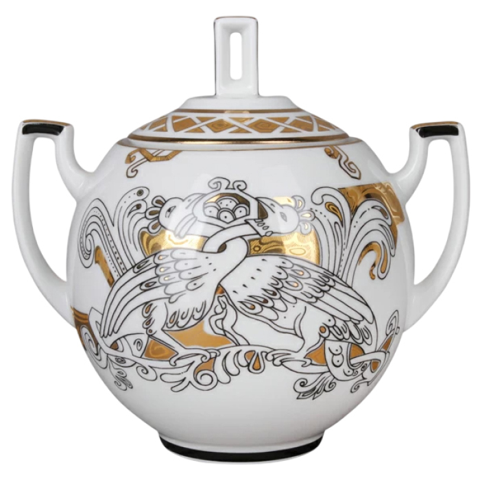 Чайный сервиз "Анданте" с рисунком "Русский модерн" на 6 персон, 14 предметов