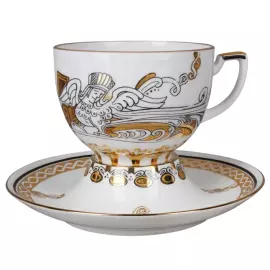 Чайный сервиз "Анданте" с рисунком "Русский модерн" на 6 персон, 14 предметов