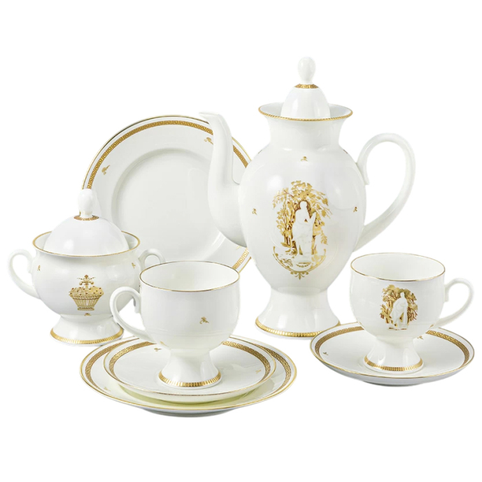 Кофейный сервиз "Классический-2" с рисунком "Музы летнего сада" на 2 персоны, 8 предметов