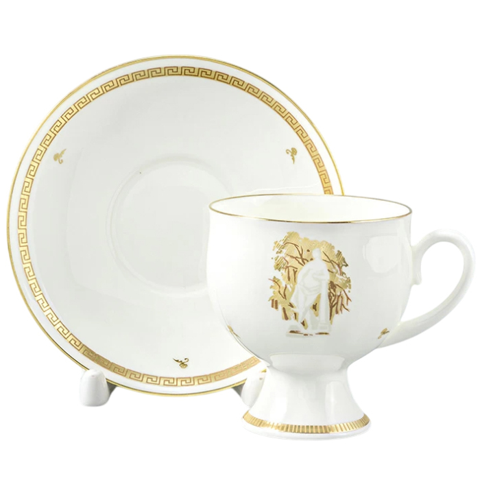 Кофейный сервиз "Классический-2" с рисунком "Музы летнего сада" на 2 персоны, 8 предметов