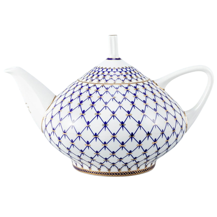 Чайник заварочный "Купольный" с рисунком "Кобальтовая сетка"