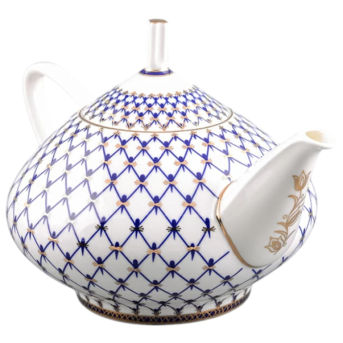 Чайник заварочный "Купольный" с рисунком "Кобальтовая сетка"