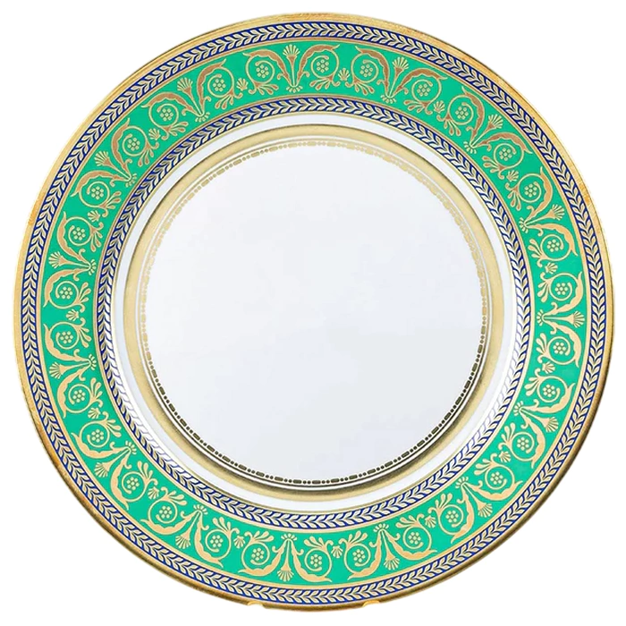 Decorative porcelain plate "European" with a pattern "Golden 52"