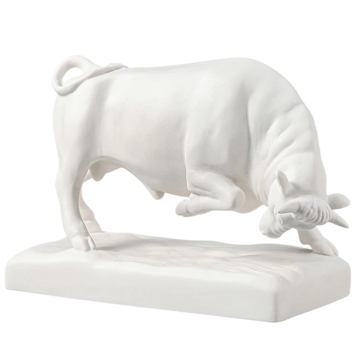 Porcelain figurine "Bull Champion"