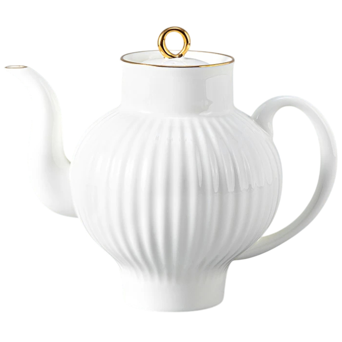 Чайный сервиз "Волна" с рисунком "Золотой кантик" на 6 персон, 20 предметов