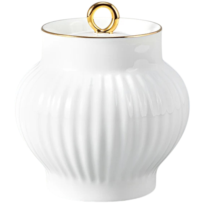 Чайный сервиз "Волна" с рисунком "Золотой кантик" на 6 персон, 20 предметов