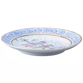 Декоративная тарелка "Эллипс" с рисунком "Зимняя фантазия"