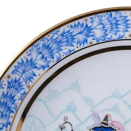 Декоративная тарелка "Эллипс" с рисунком "Зимняя фантазия"