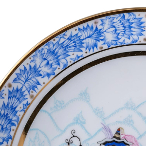 Декоративная тарелка "Эллипс" с рисунком "Зимняя фантазия"