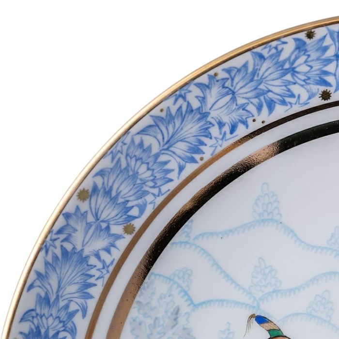 Decorative plate "Ellipse" with the pattern "Winter fun"
