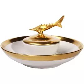 Икорница "Каспийская" с рисунком "Коттеджный" Икорница "Каспийская" с рисунком "Коттеджный"