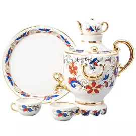 Набор для вина "Веселый самоварчик" с рисунком "Сувенир"