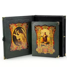 Книга в кожаном переплете "Легенды русского народа" в коробе