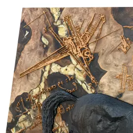 Панно из ценных пород дерева и янтаря "Леонардо" Панно из ценных пород дерева и янтаря "Леонардо"