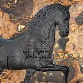 Панно из ценных пород дерева и янтаря "Леонардо" Панно из ценных пород дерева и янтаря "Леонардо"