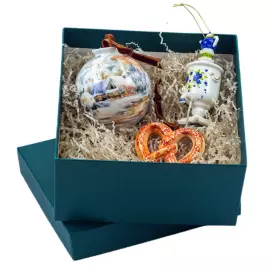 Набор елочных игрушек из фарфора "За самоваром" 3 шт