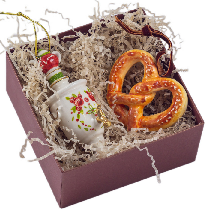 Набор елочных игрушек из фарфора "Угощение" 2 шт.