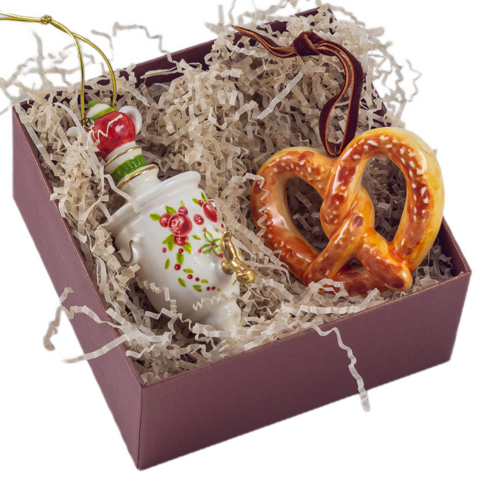 Набор елочных игрушек из фарфора "Угощение" 2 шт.