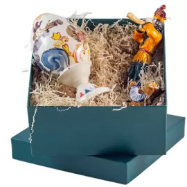 Набор елочных игрушек из фарфора "Ярмарочные скоморохи" 2 шт.