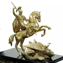 Набор настольный из яшмы "Георгий Победоносец"