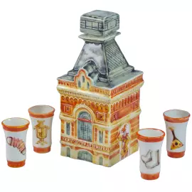 Набор питьевой фарфоровый "Нижегородская Ярмарка" на 4 персоны