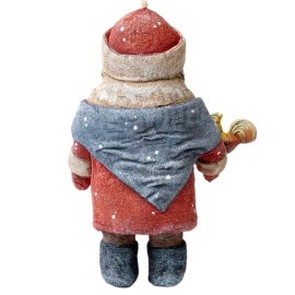 Коллекционная елочная ватная игрушка "Дедушка Мороз с леденцом" из коллекции "Новый год"