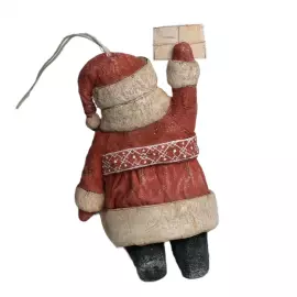 Collectible Christmas tree cotton wool toy "Boy New Year with a letter" from the collection "New Year"