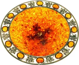 Блюдо из янтаря "Виноградное"