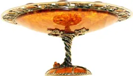 Блюдо из янтаря "Виноградное"