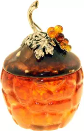 Шкатулка из янтаря "Виноград"