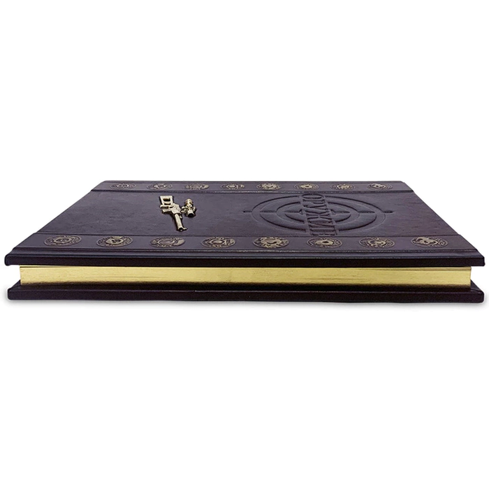 The leather-bound book "Weapons. The best illustrated guide"