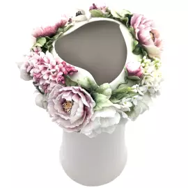 Ваза фарфоровая "Праздник. Розовый шиповник и сирень"