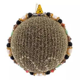 Set of 4 Christmas Tree toys in a blue gift box