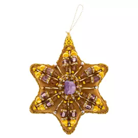 Set of 4 Christmas Tree toys in a blue gift box