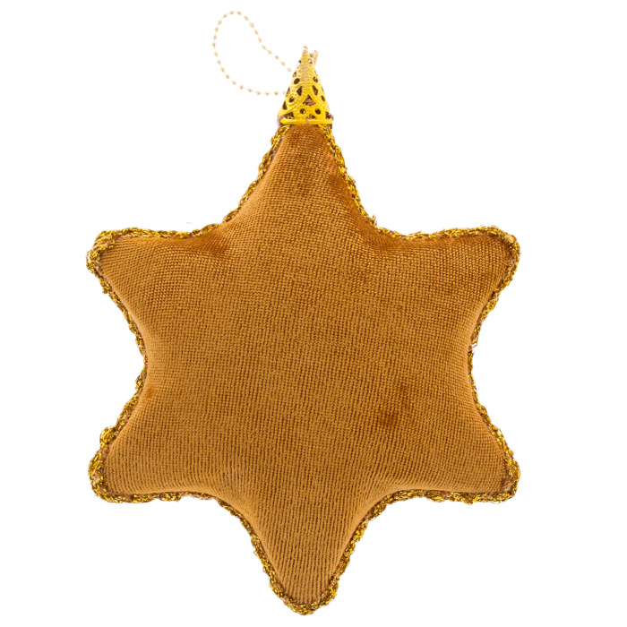 Набор из 4 елочных игрушек в подарочной синей коробке