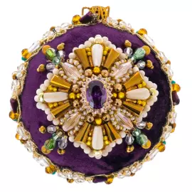 Set of 4 Christmas Tree toys in a red gift box