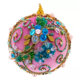 Set of 4 Christmas Tree toys in a red gift box