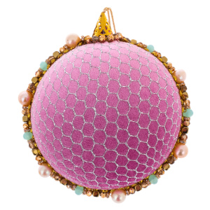 Набор из 4 елочных игрушек в подарочной красной коробке