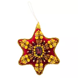 Set of 4 Christmas Tree toys in a red gift box