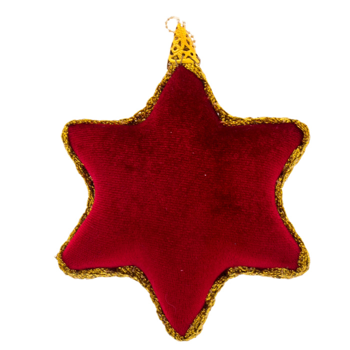 Набор из 4 елочных игрушек в подарочной красной коробке