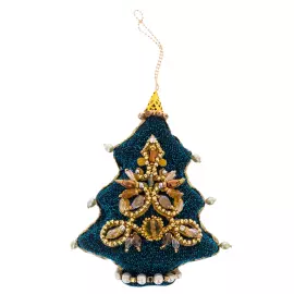 Set of 5 Christmas Tree toys in a red gift box