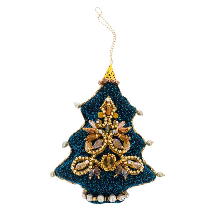 Набор из 5 елочных игрушек в подарочной красной коробке